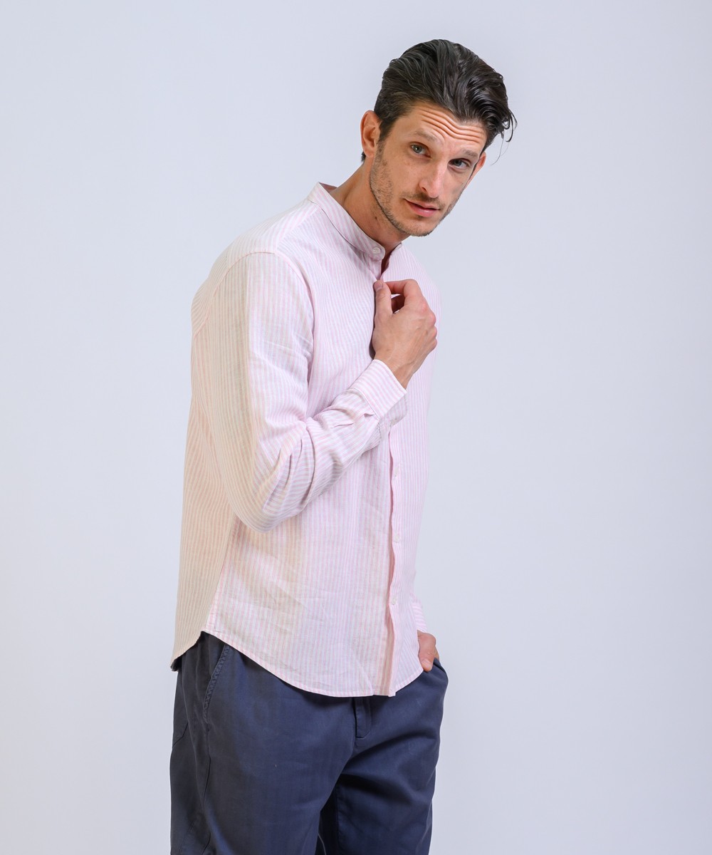 Camisa Mao Stripes Lino
