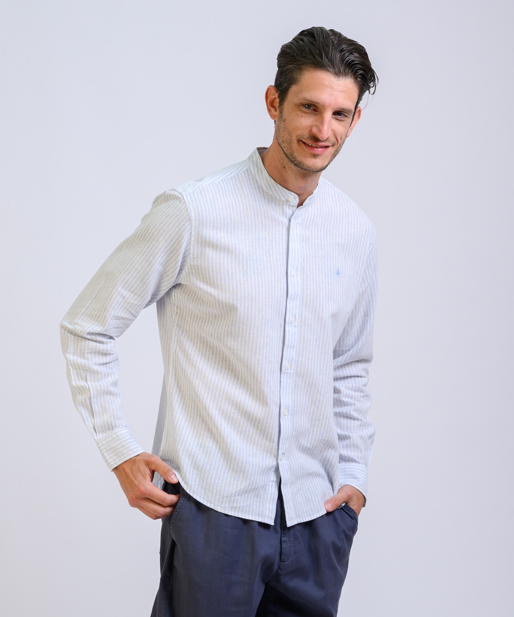 Camisa Mao Stripes Lino