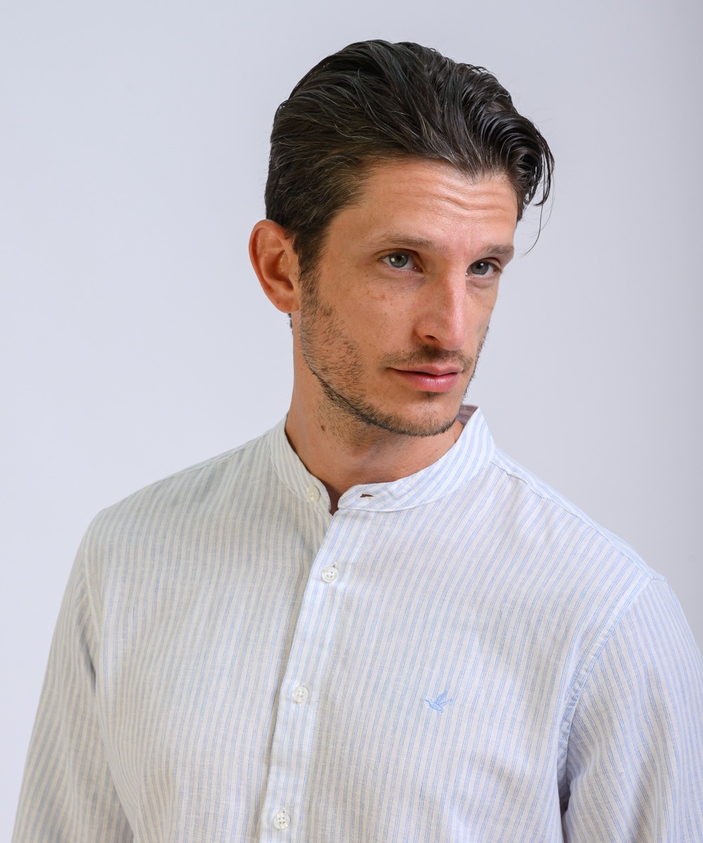 Camisa Mao Stripes Lino