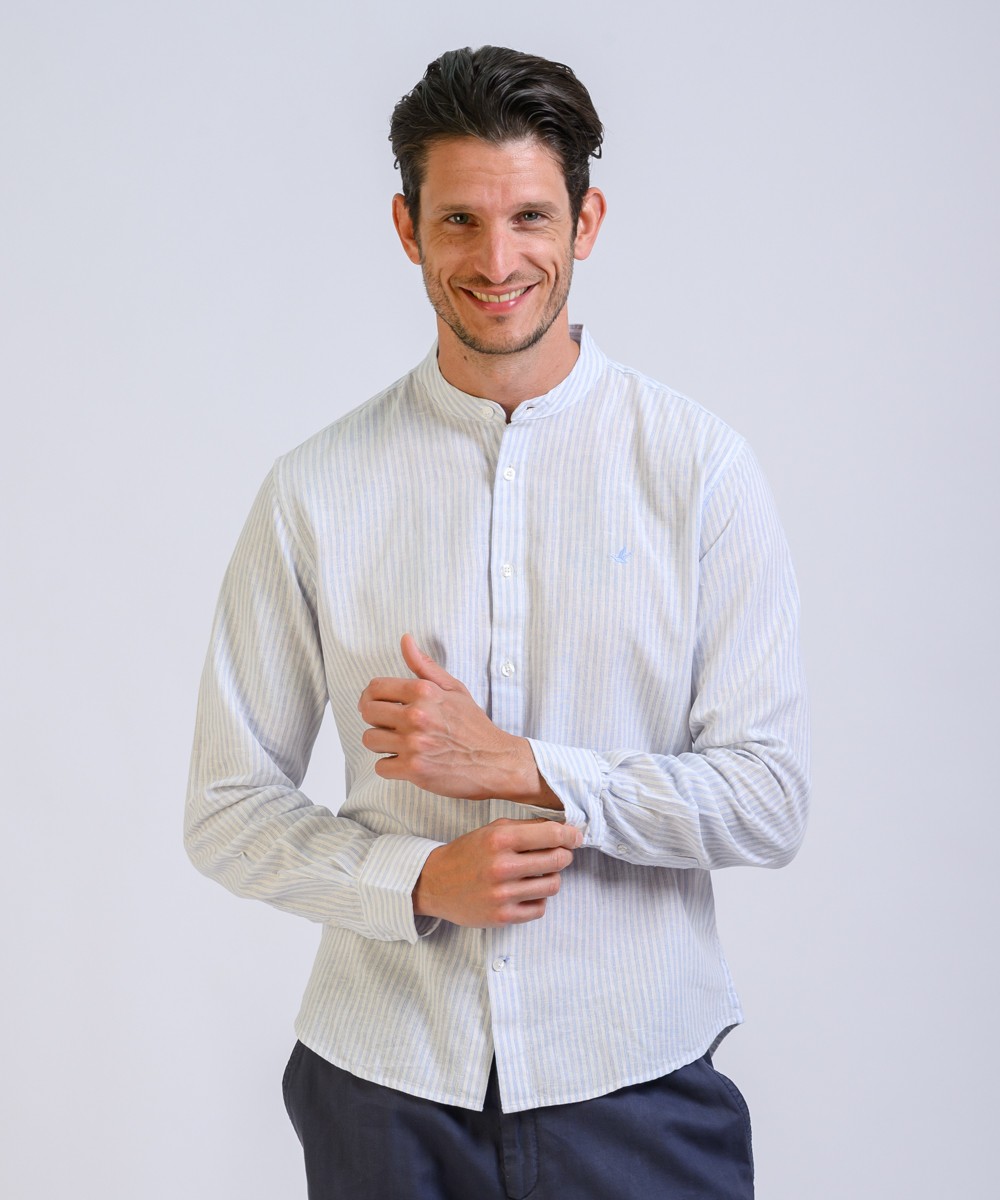 Camisa Mao Stripes Lino