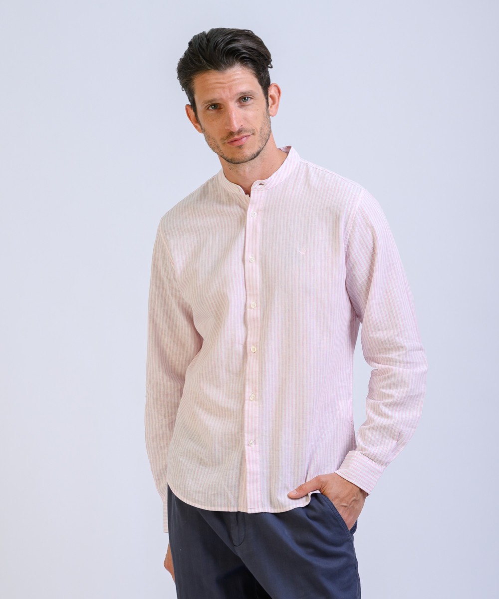 Camisa Mao Stripes Lino