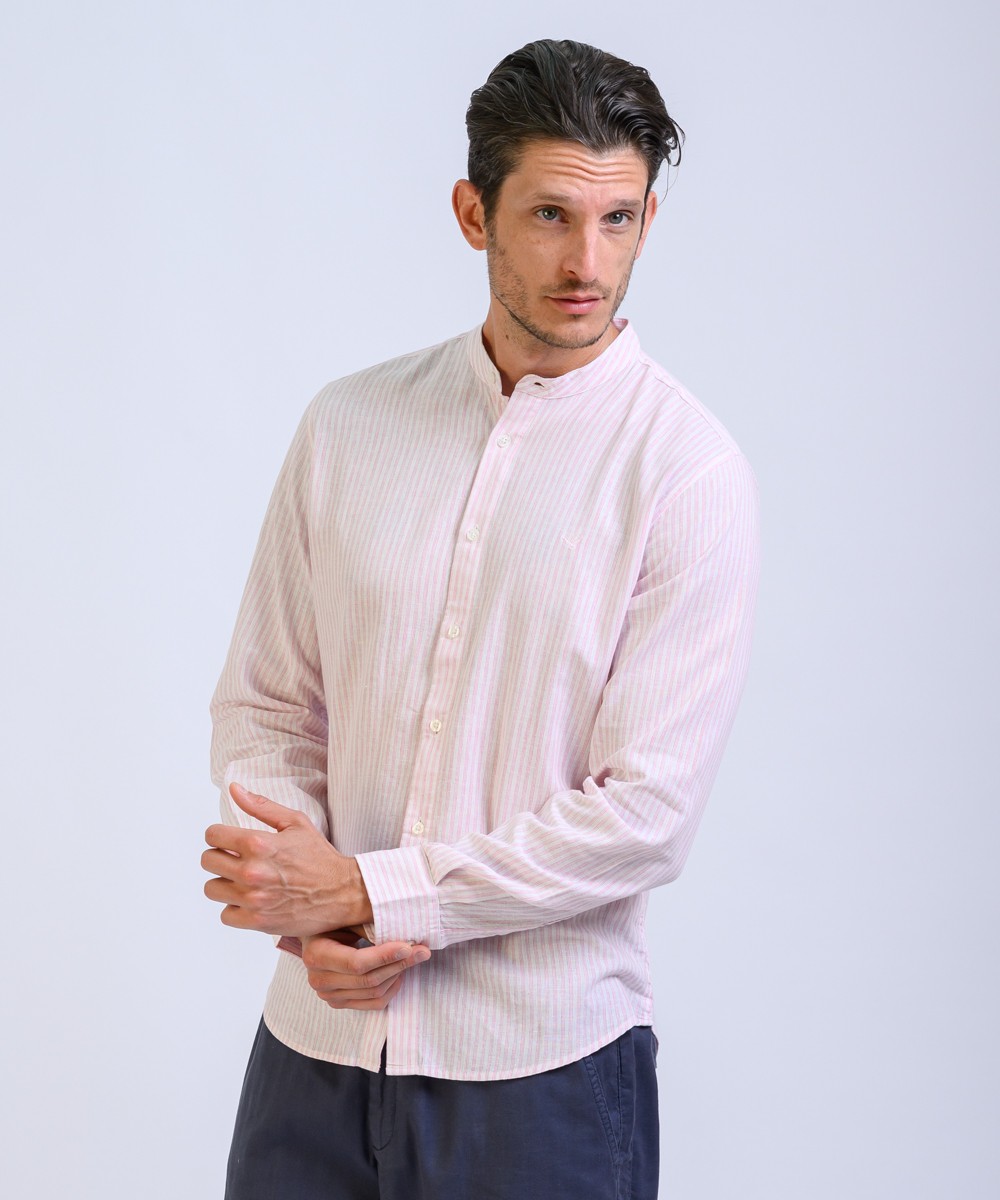 Camisa Mao Stripes Lino