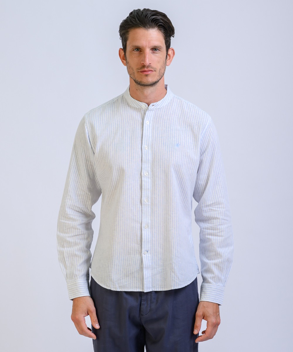 Camisa Mao Stripes Lino
