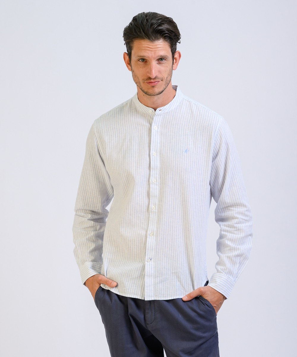 Camisa Mao Stripes Lino