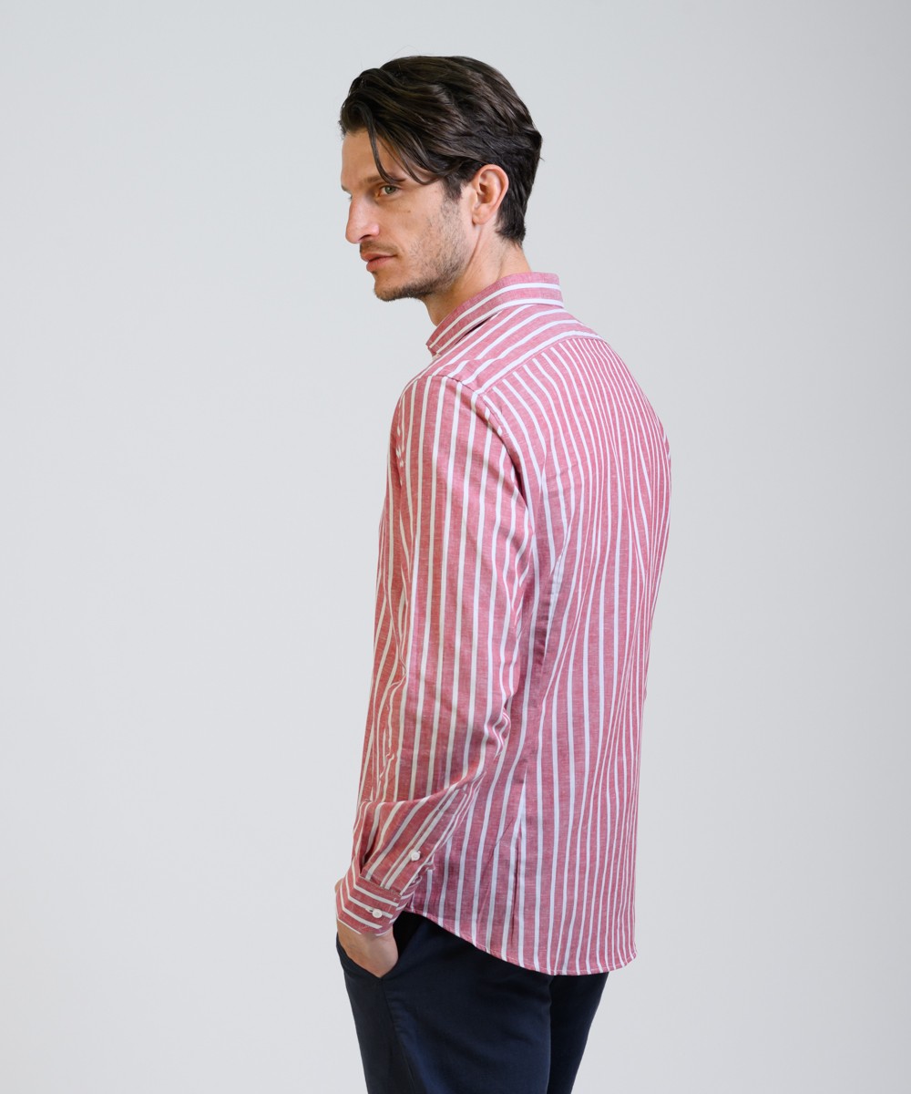 Camisa Milano Stripe Lino