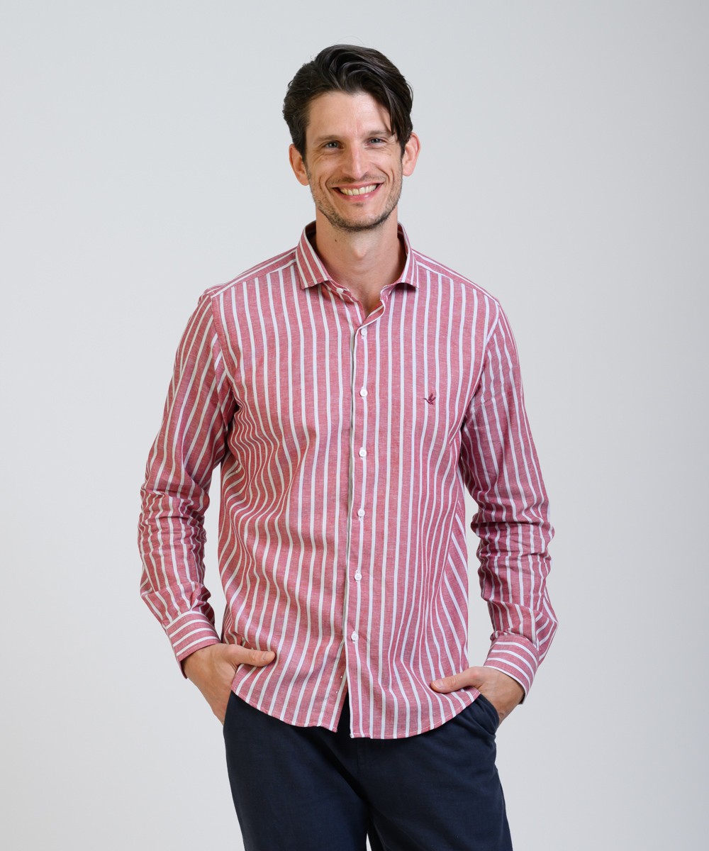 Camisa Milano Stripe Lino