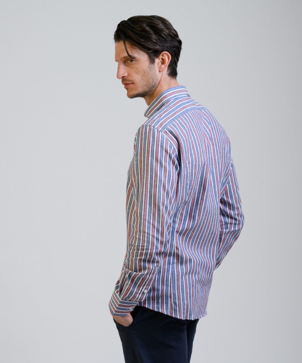 Camisa Milano Stripe Lino