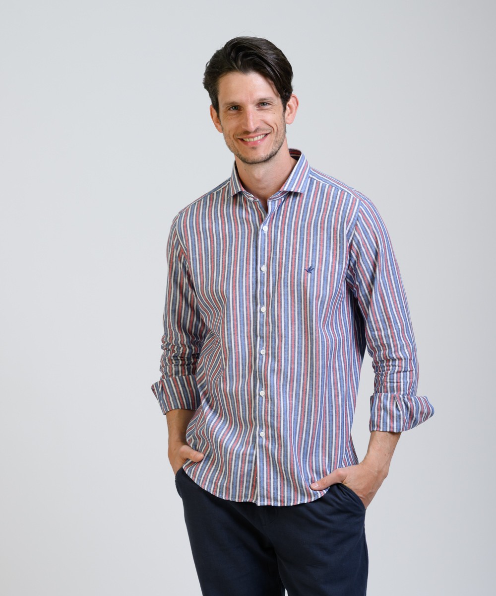 Camisa Milano Stripe Lino