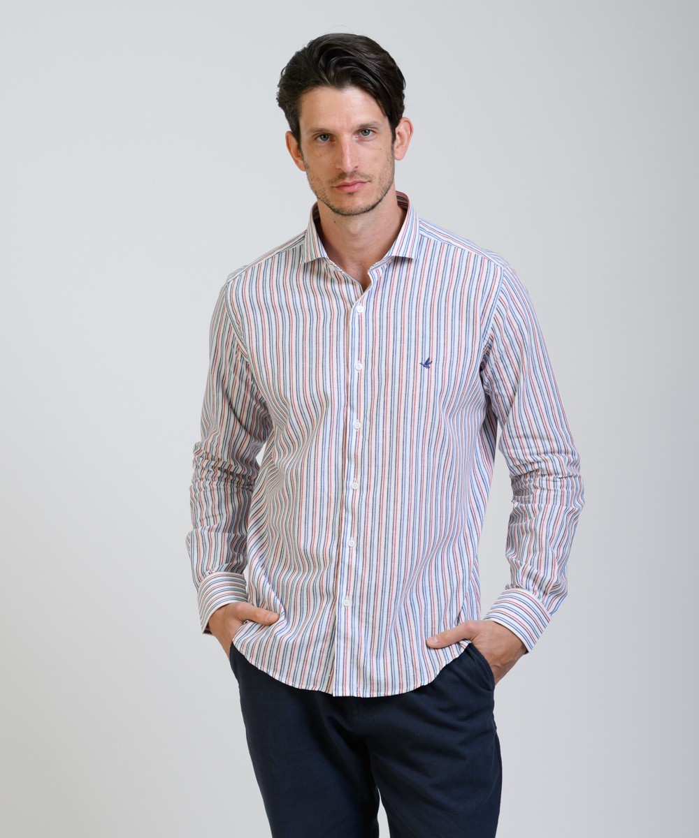 Camisa Milano Stripe Lino