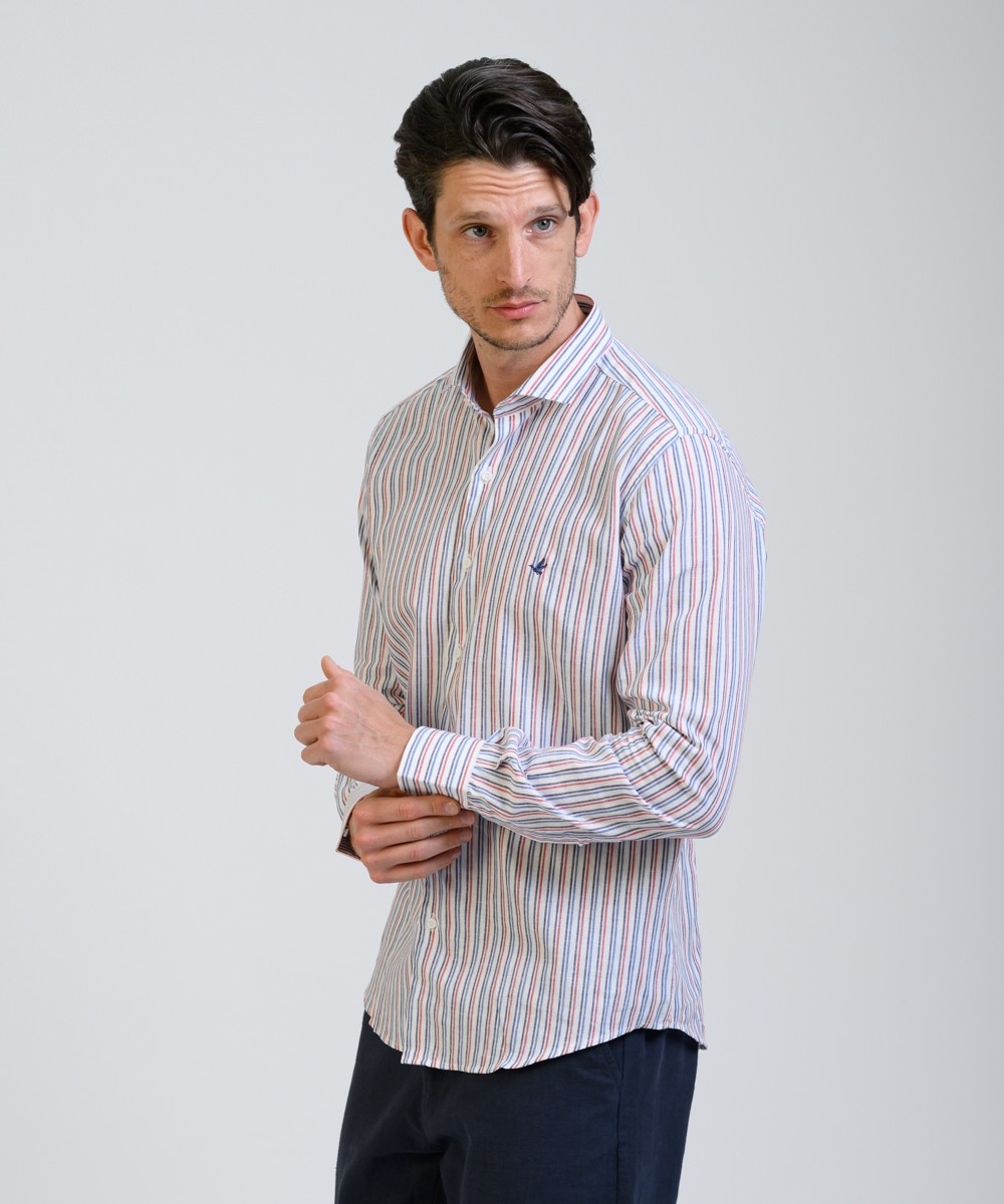 Camisa Milano Stripe Lino