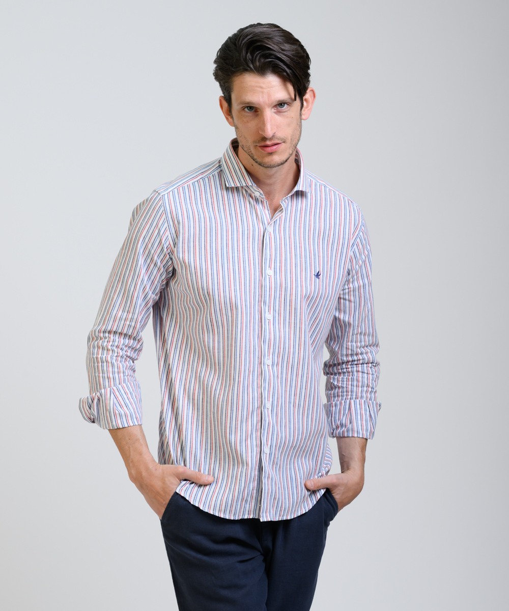 Camisa Milano Stripe Lino
