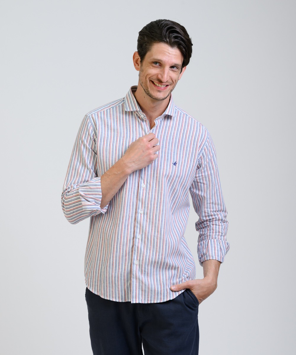 Camisa Milano Stripe Lino
